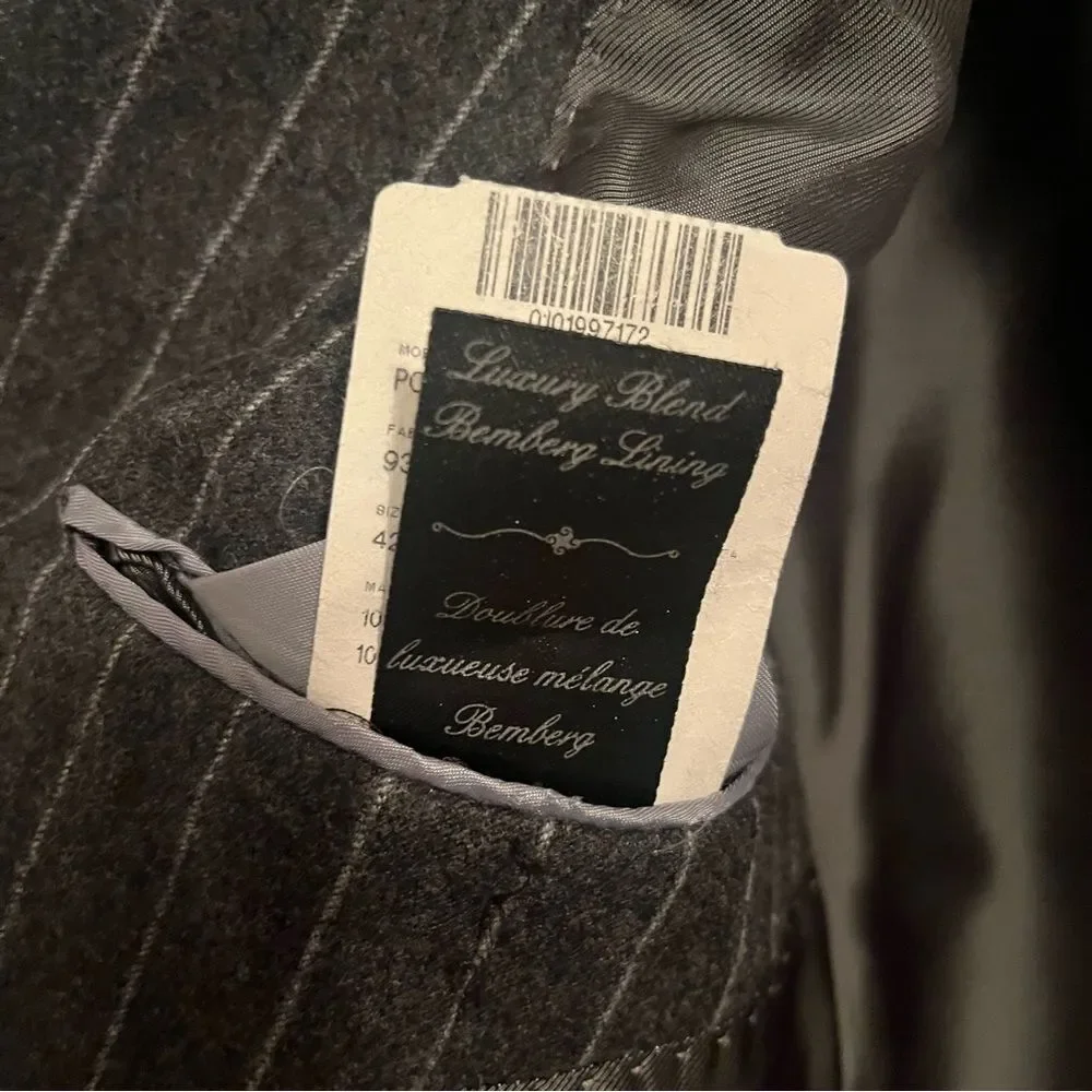 S. Cohen Prestige Vitale Barberis Canonico Wool Pinstripe Blazer Sport Coat 42R